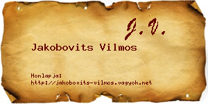 Jakobovits Vilmos névjegykártya